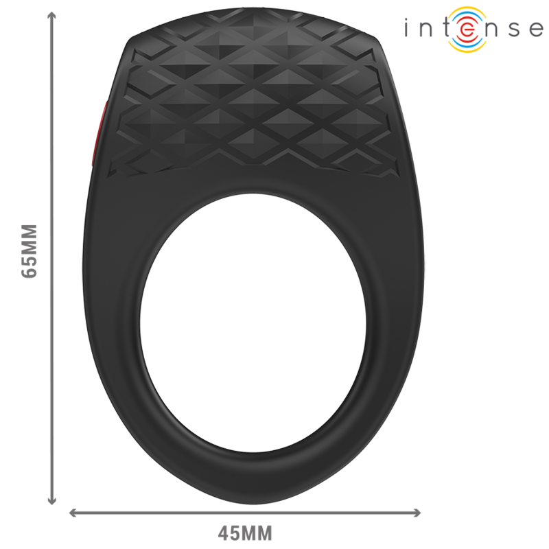 Intense - Clover Vibrator Penisring 10 Vibrationen Schwarz