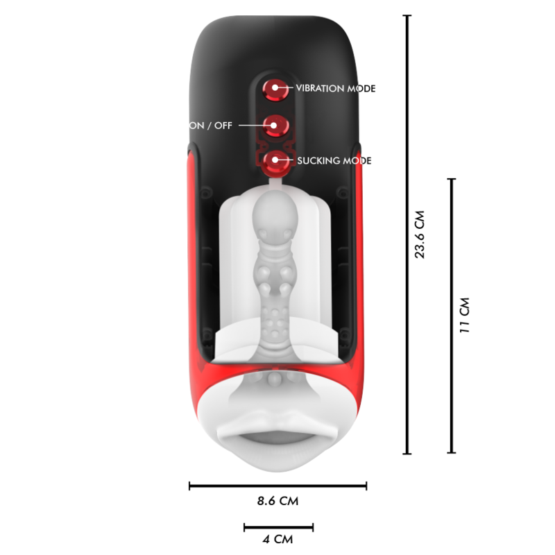 JAMYJOB - BLAZE AUTOMATISCHER MUNDMASTURBATOR 5 SAUG- UND VIBRATIONSMODI