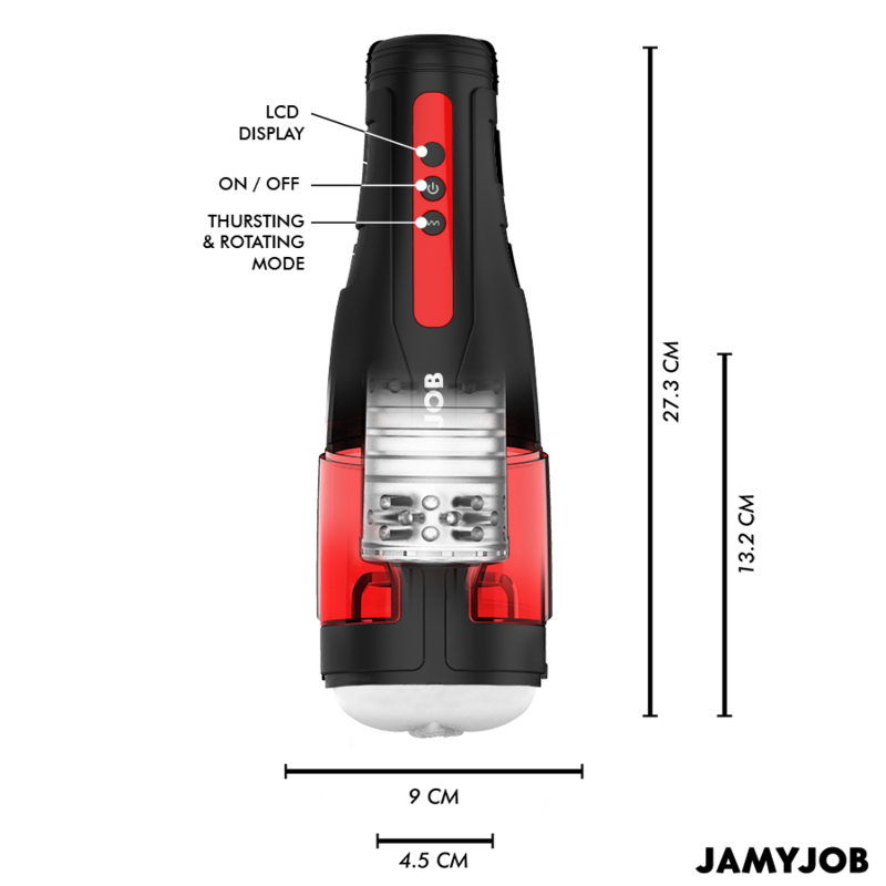 Jamyjob - Cyclone Automatischer Vagina-Masturbator 10 Rotations- und Stossmodi