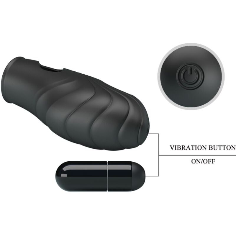 Pretty Love - Lich Silikon-Fingervibrator Schwarz