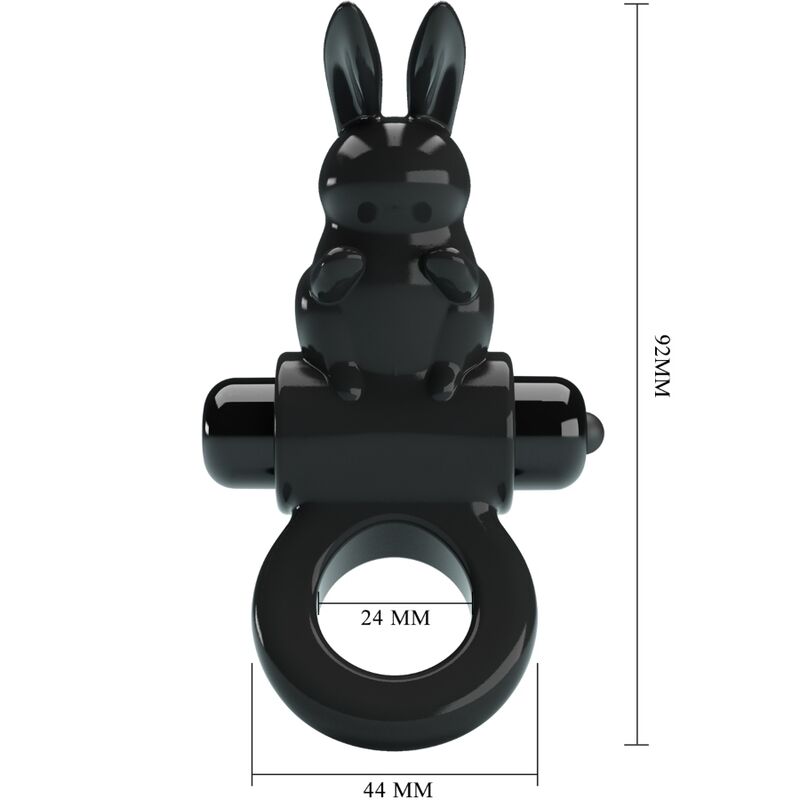 Pretty Love - Aufregender Ring Rabbit Vibratorring 10 Vibrationen Schwarz