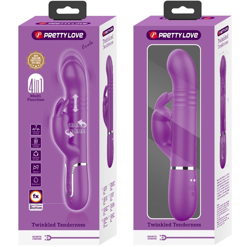 Pretty Love - Coale 4 in 1 Multifunktions-Rabbit-Vibrator Lila