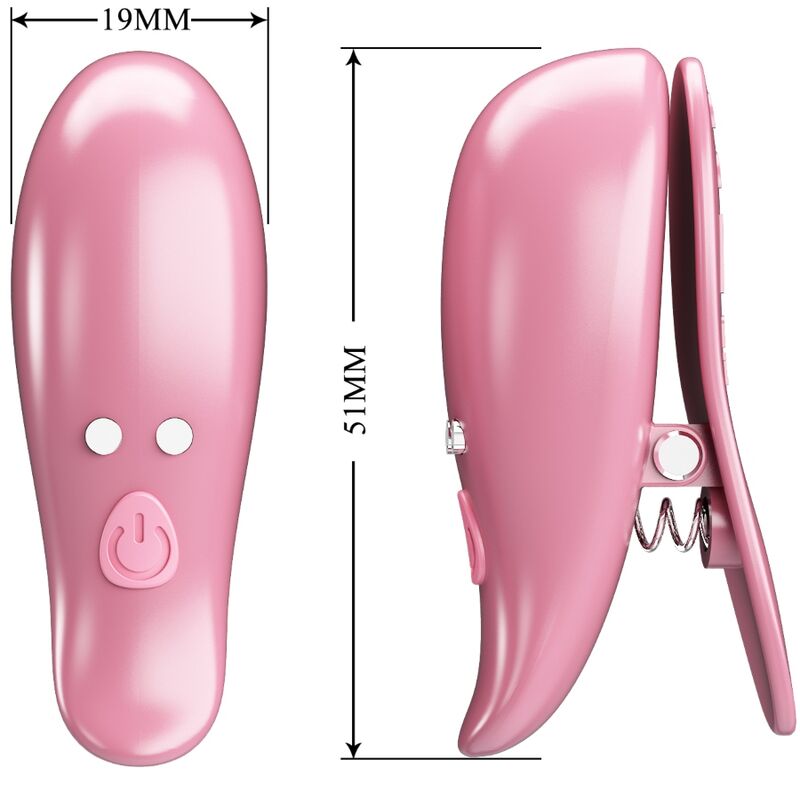 Pretty Love - Cailey Nippelklemmen 10 Vibrationen Fernbedienung Rosa