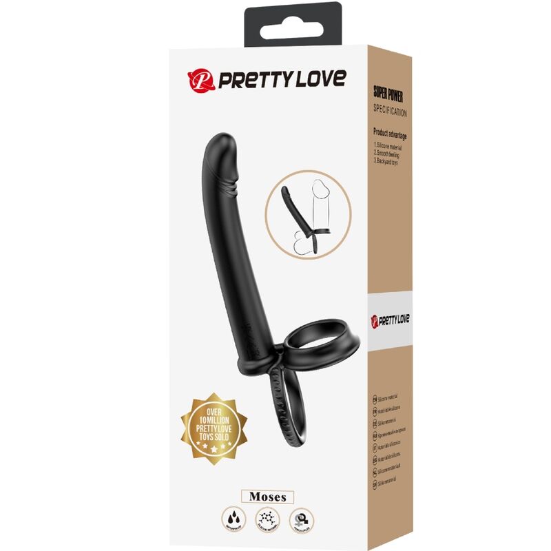 Pretty Love - Dillion Doppelte Penetration Doppelter Cockring Schwarz