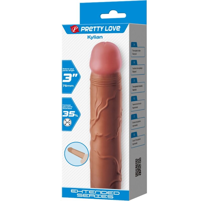 Pretty Love - Kylian Penishülle mit 7,6 cm Verlängerung Mulatte