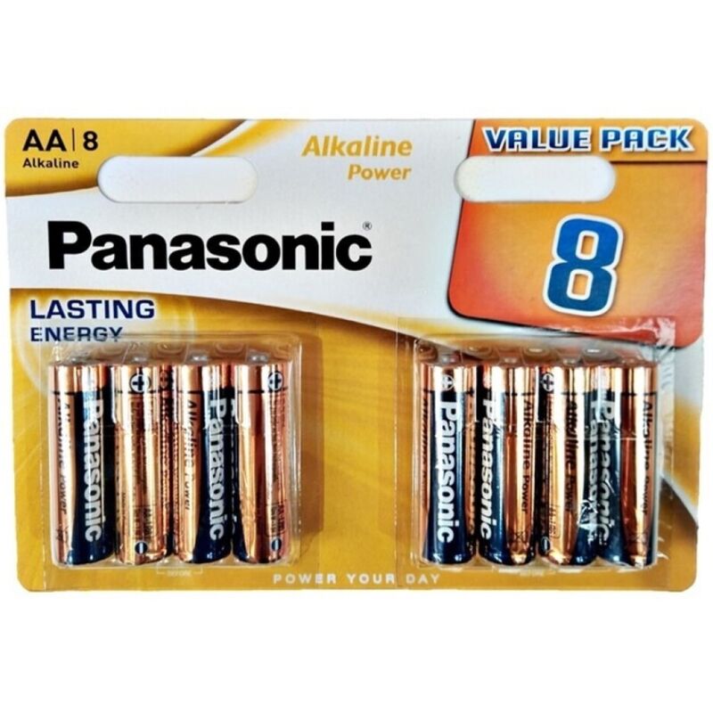 Panasonic - Alkaline-Batterie Aa Lr6, Bronze, 8 Stück im Blister