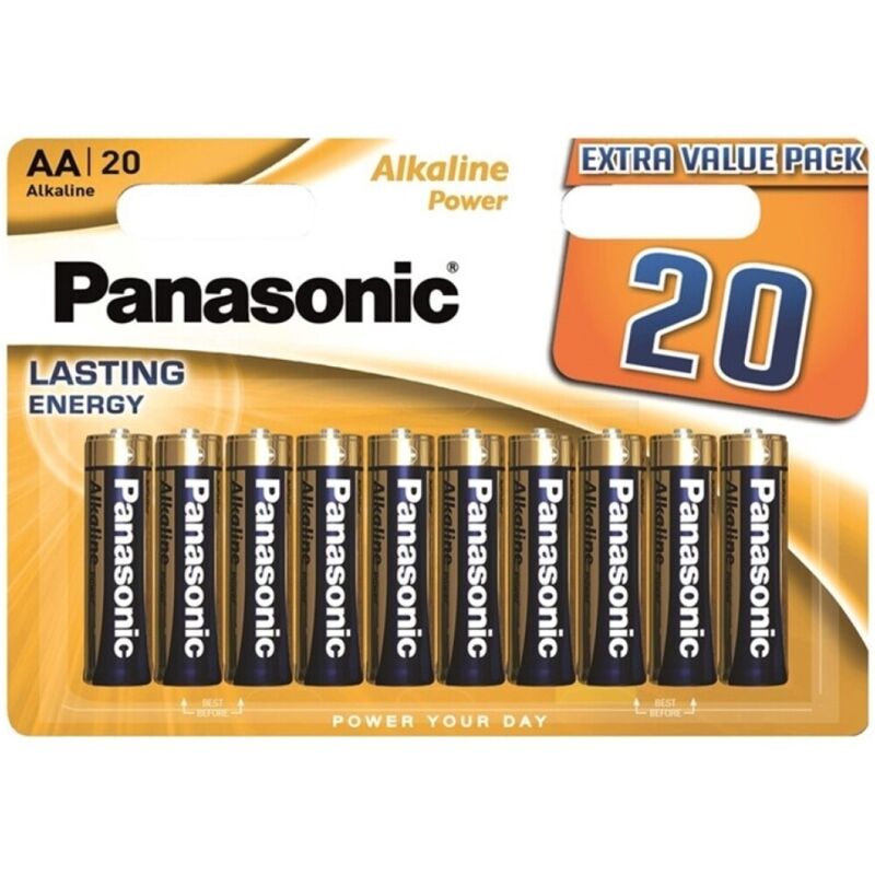 Panasonic - Alkaline-Batterie Aa Lr6, Bronze, Blisterpackung mit 20 Stück