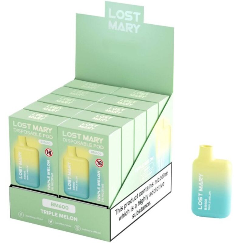 Lost Mary - Bm600 Nicotine Vaper 2% Einweg Triple Melon