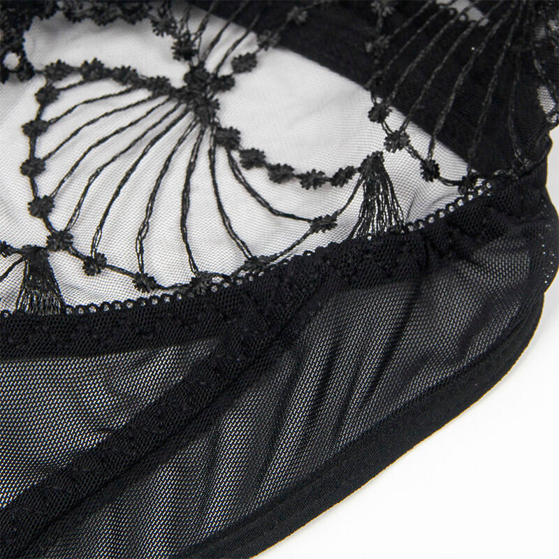 Subblime - 955212 Transparenter Body mit Schwarzer Hohlspitze S/M
