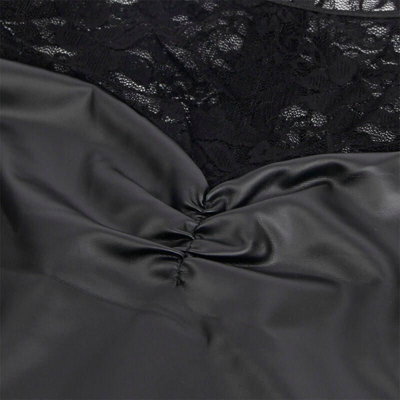 Subblime - 955601 Langärmeliges Kleid mit Schwarzer Spitze L/XL