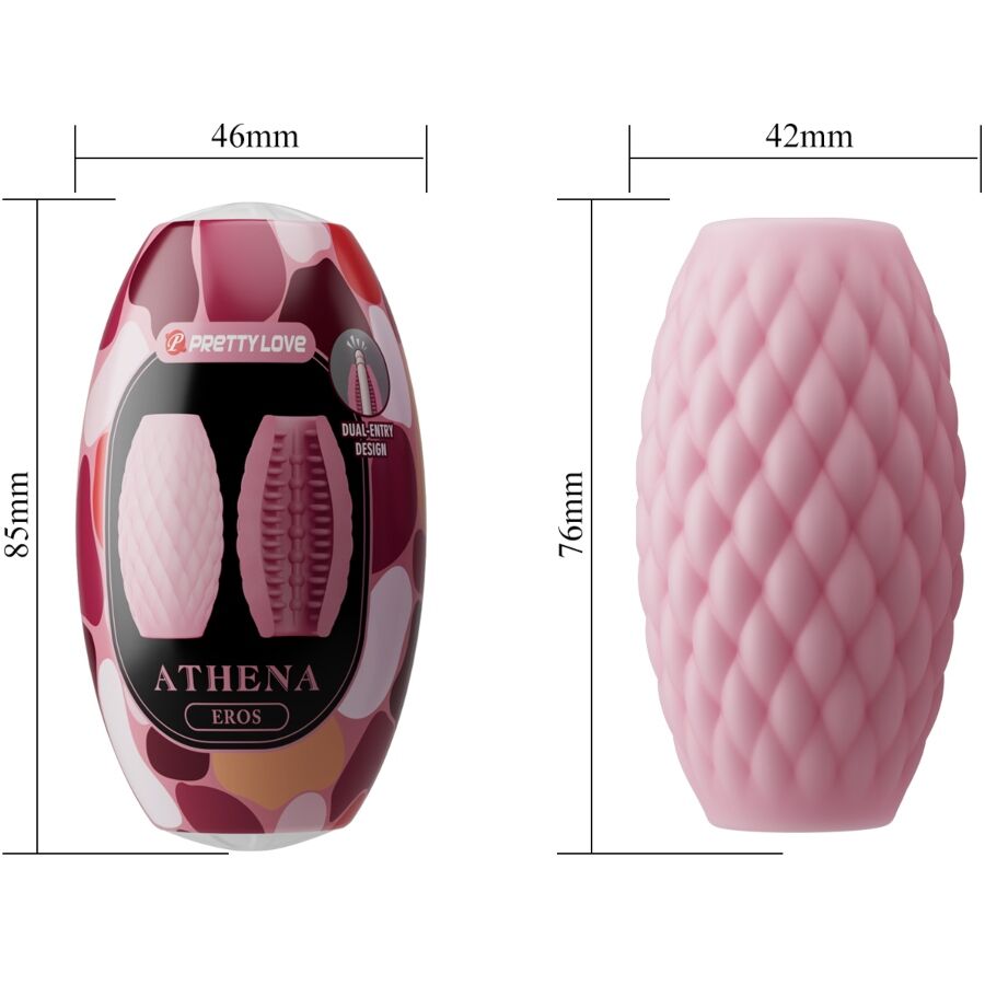 Pretty Love - Athena Eros Männlicher Masturbator aus Silikon Rosa