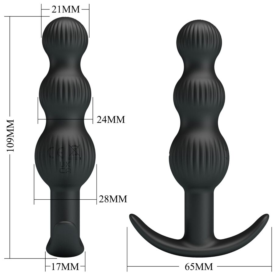 Pretty Love - Sidney Analvibrator 10 Vibrationen Schwarz