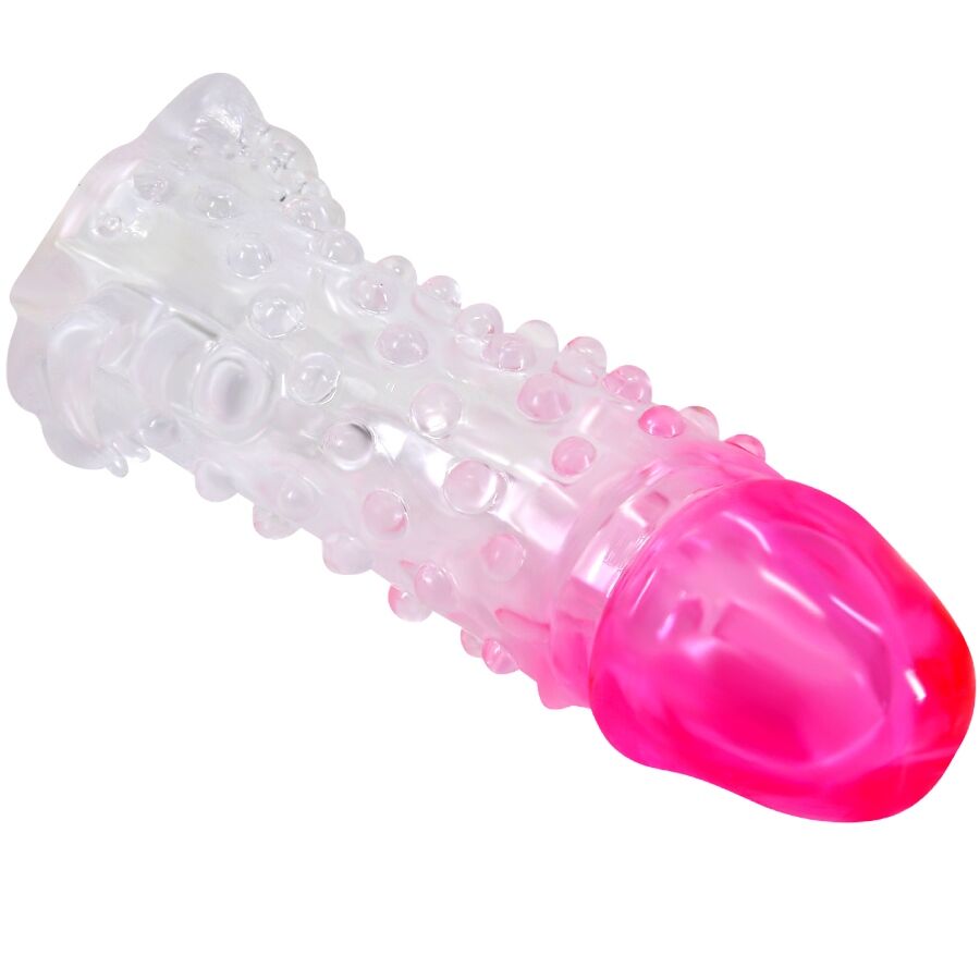 Pretty Love - Wilford Realistische Vergrösserungshülse mit Geprägtem Penis Rosa