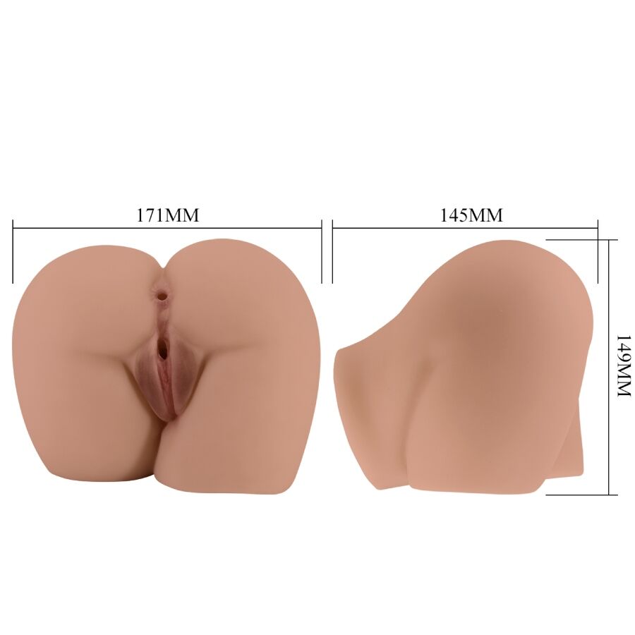 Crazy Bull - Bernace Ass Vibrator mit Realistischer Vagina und Anus Flesh Fernbedienung