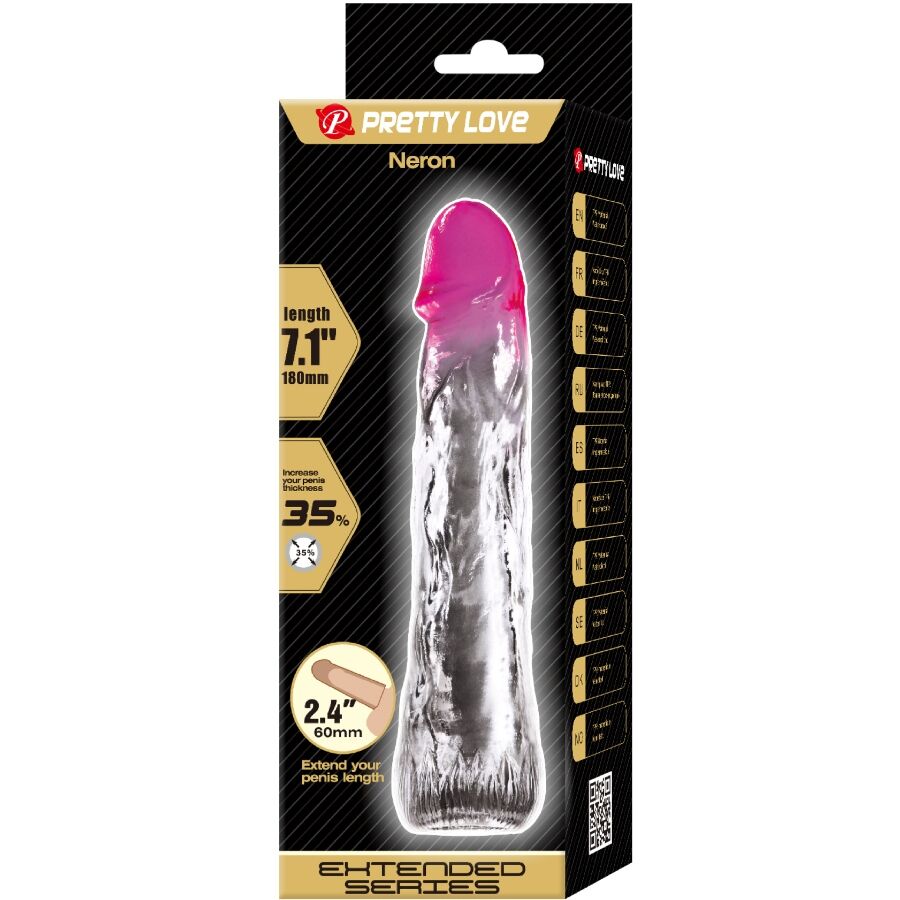 Pretty Love - Neron Realistische 6 cm Penisvergrösserungshülse Rosa