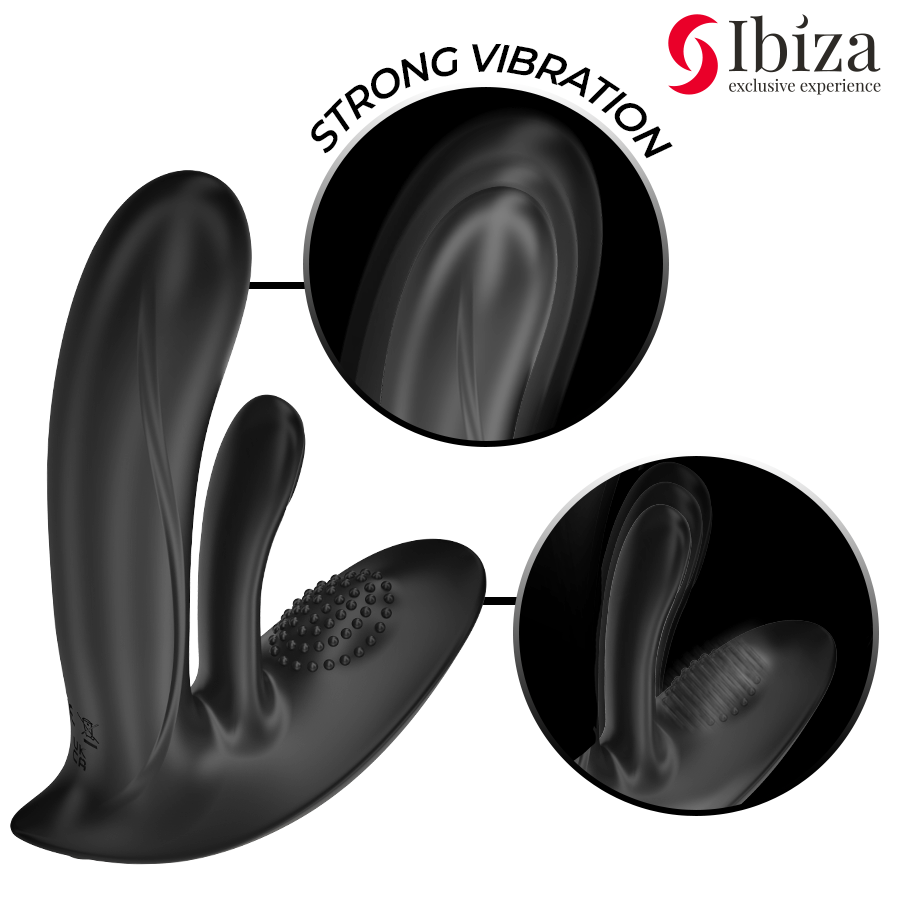 Ibiza – Tragbarer Vibrator mit g-Punkt- und Klitorisstimulation mit Fernbedienung