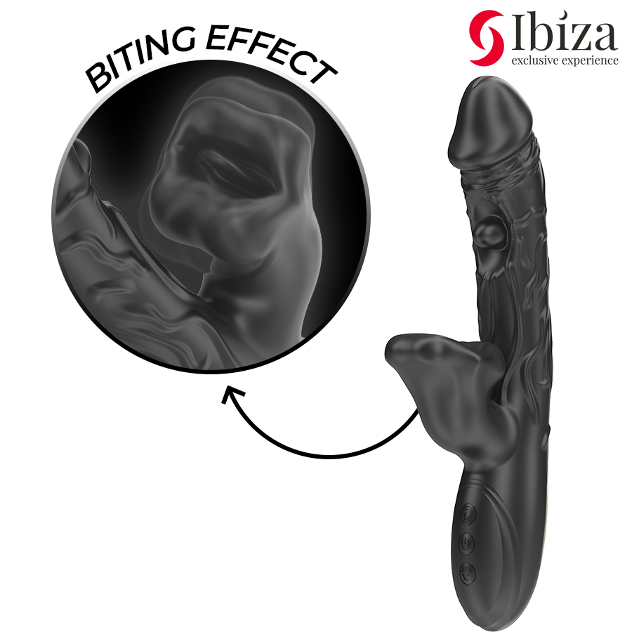 Ibiza - Vibrator und Klitoris-Stimulator mit Beiss- und Rotationseffekt