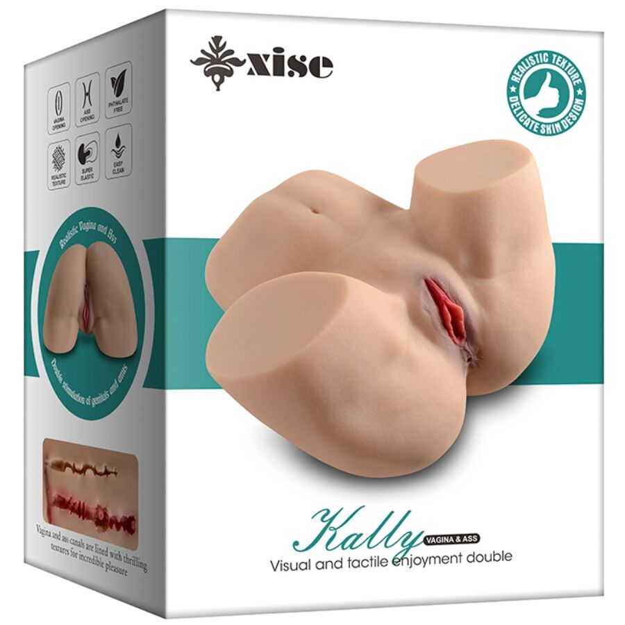 Xise - Kally Realistischer Mehrfachpositionierter Vagina- und Anus-Masturbator