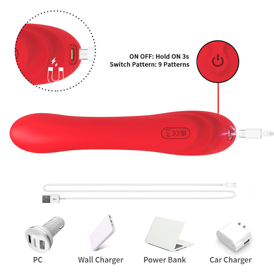 Armony - Vibrator mit Oszillierender Zunge Rot