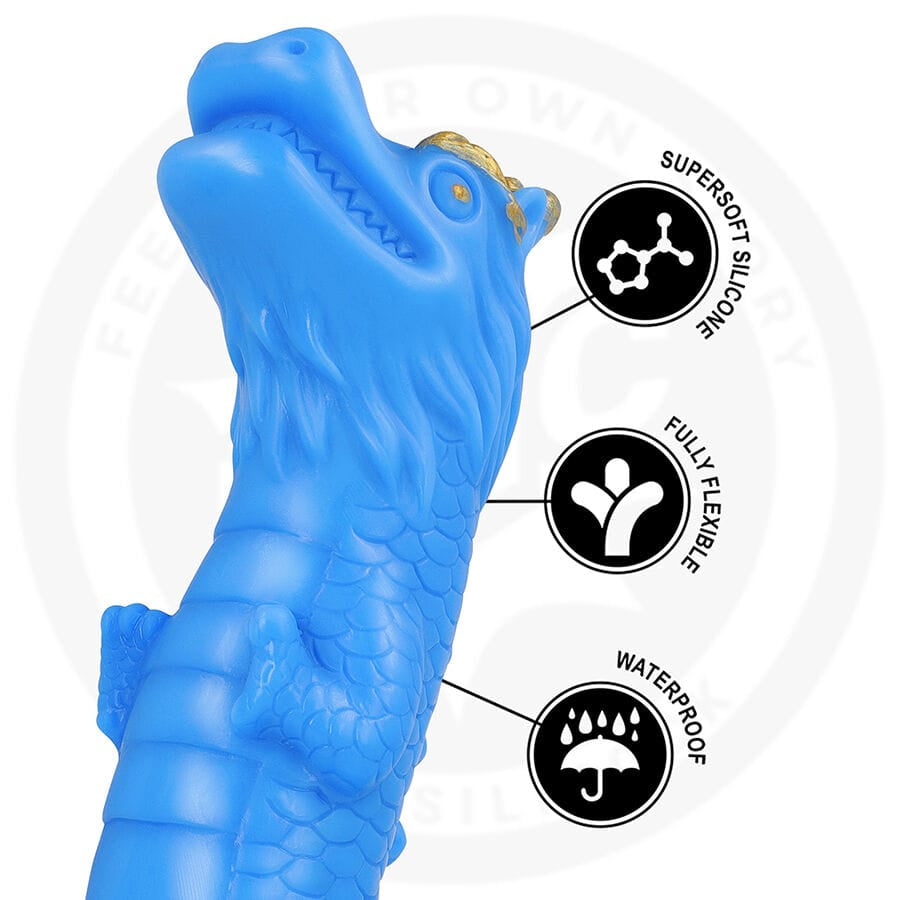 Dildo Naga Celestial Dragon Blau 18 cm