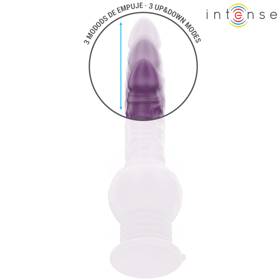 Intense - Tatum Multifunktionsvibrator mit auf- und Abvibration 24 cm Lila
