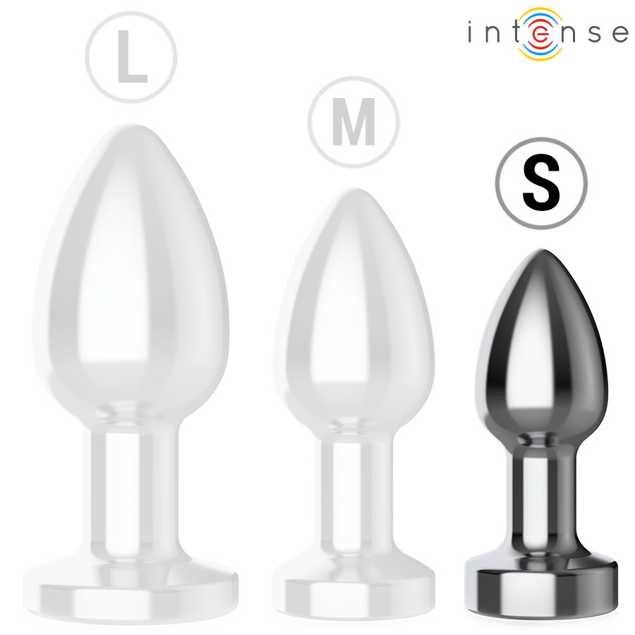 Intense - Anal Plug 10 Vibrationen Metall mit Fernbedienung S