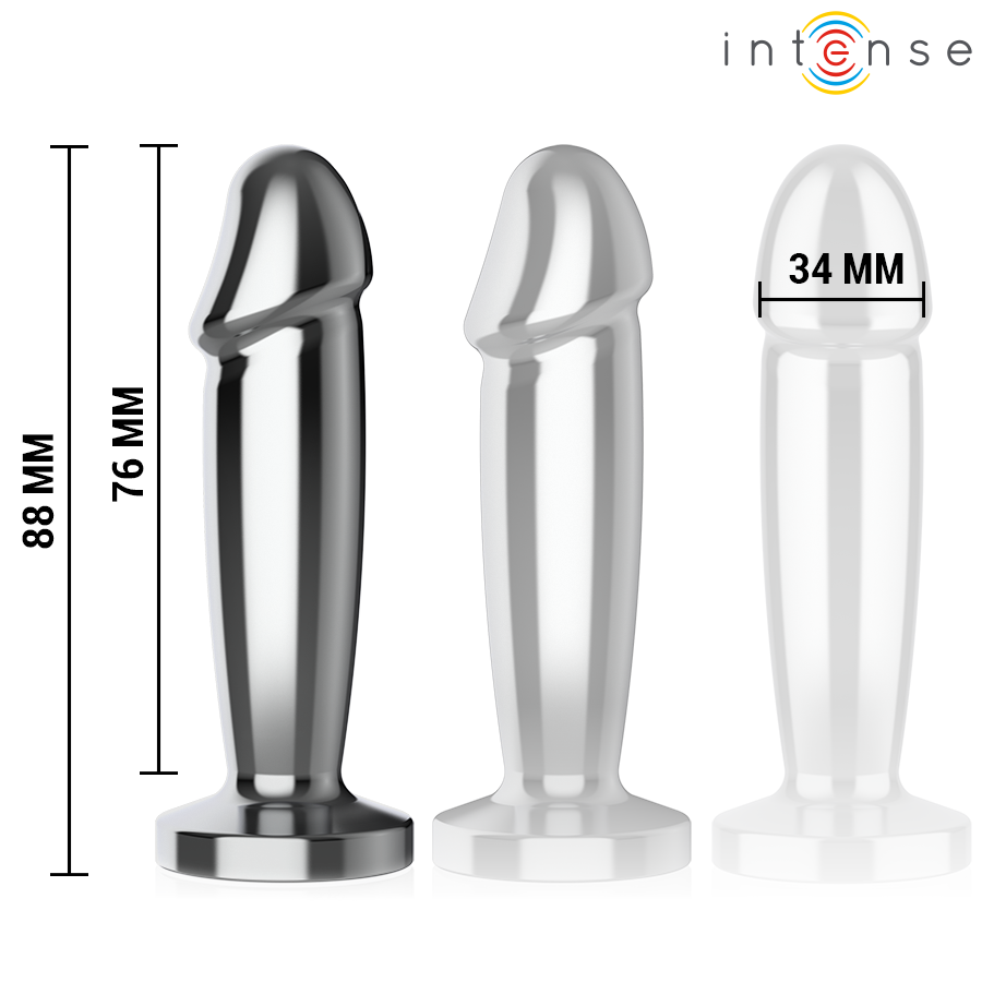 Intense - Anal Plug 10 Vibrationen Metalldildo mit Fernbedienung S