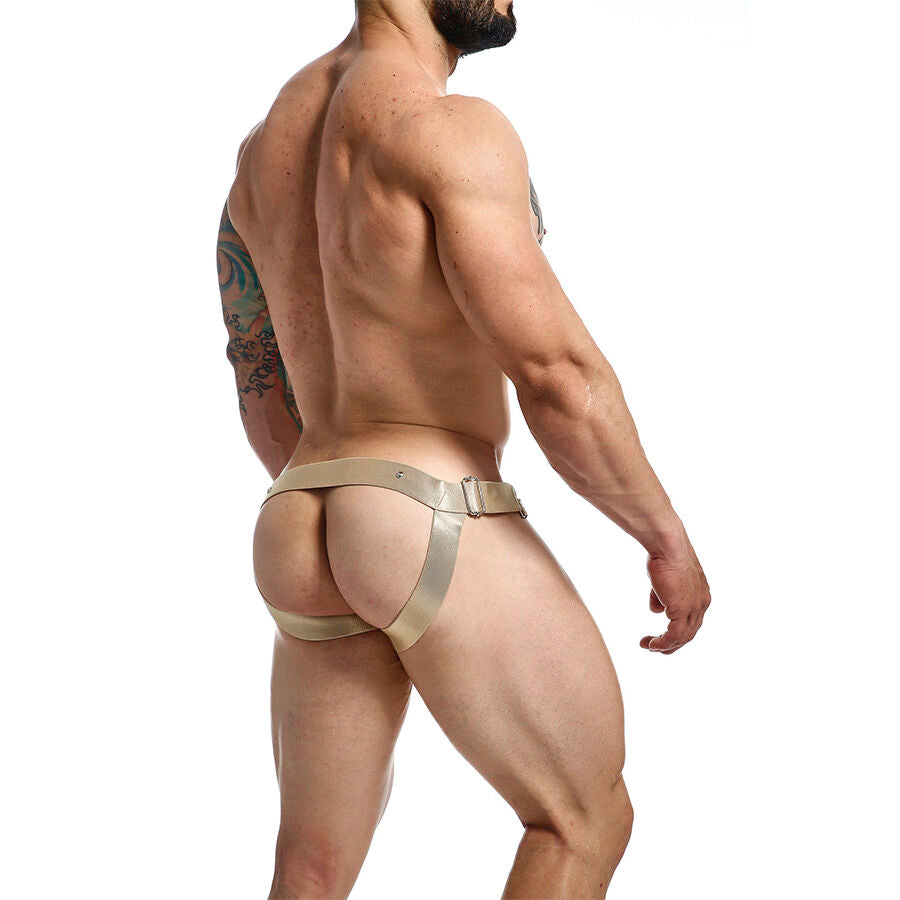 Mob - Dngeon Jockstrap Goldener Cockring Eine Grösse