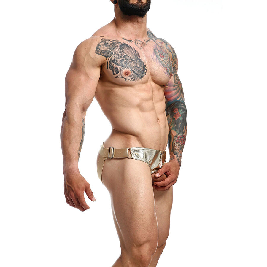Mob - Dngeon Jockstrap Goldener Cockring Eine Grösse