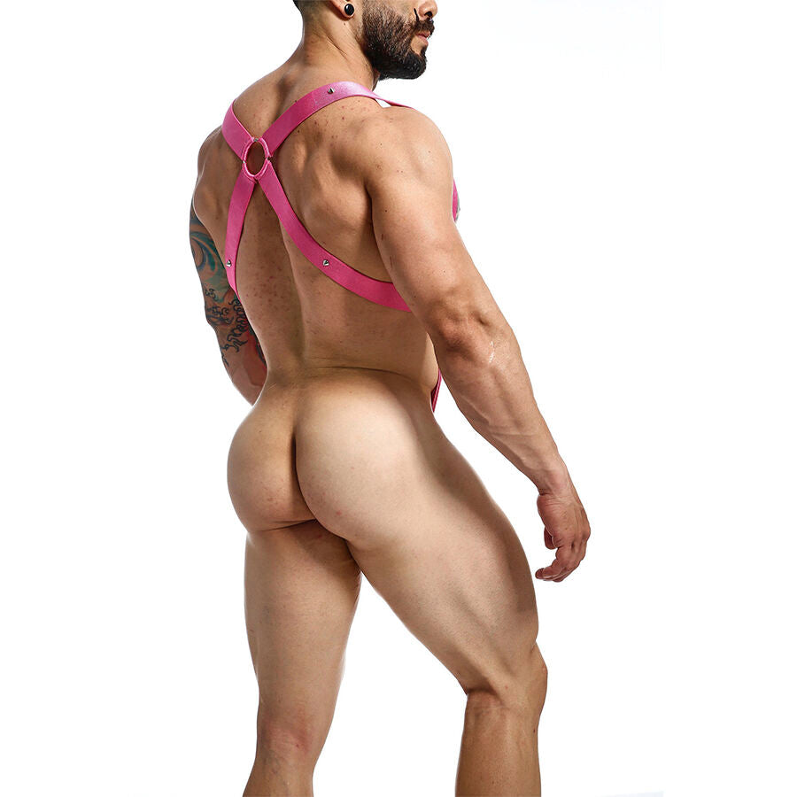 Mob - Dngeon Cross Back Harness Rosa Eine Grösse
