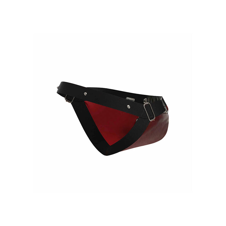 Mob - Dngeon Jockstrap Roter Cockring, Eine Grösse