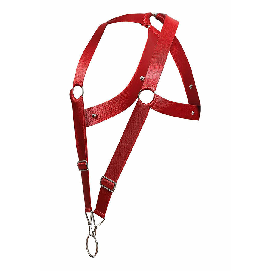 Mob - Dngeon Cross Back Harness Rot Einheitsgrösse