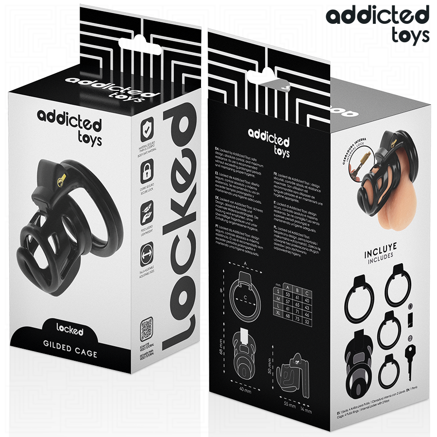 Addicted Toys Locked - Gilden Cage Peniskäfig 8,5 cm