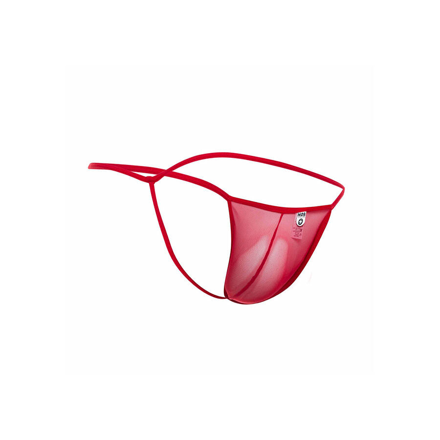 Mob - Roter T-Förmiger Transparenter Tanga Grösse S/M