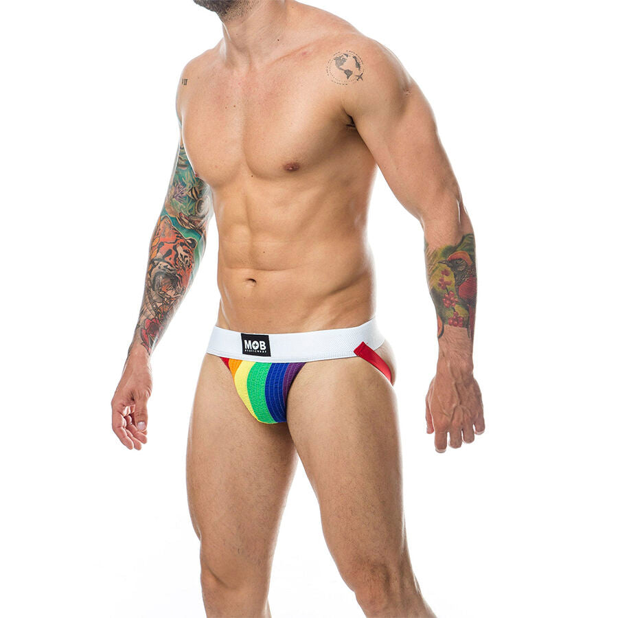 Mob - Classic Jock Stripe Rainbow Grösse XL