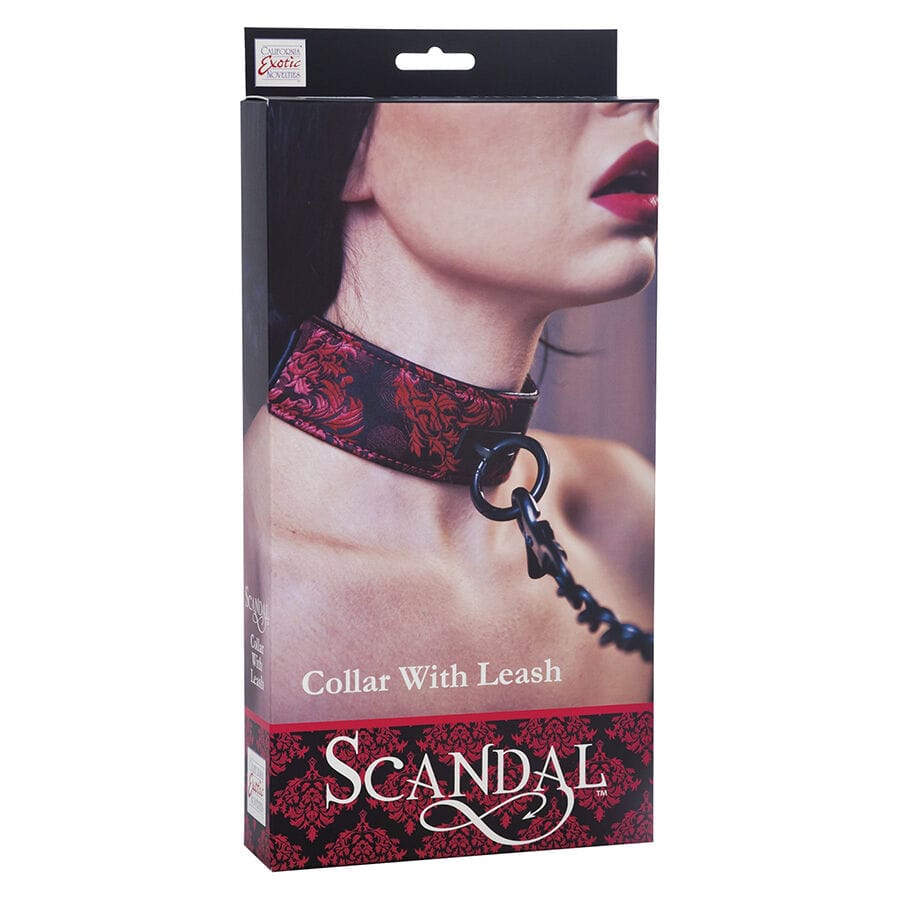 Fetisch-Toy Scandal Halskette mit Schwarzem Riemen Rot