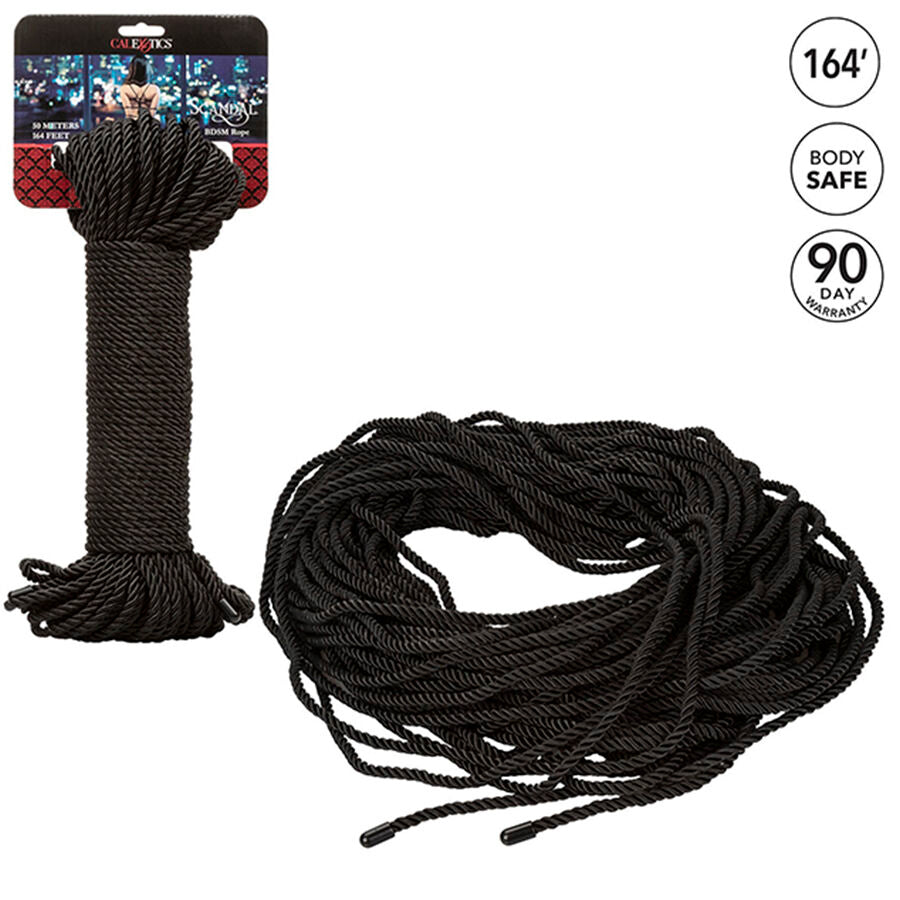 Calexotics - Scandal Schwarzes BDSM-Seil 50 M