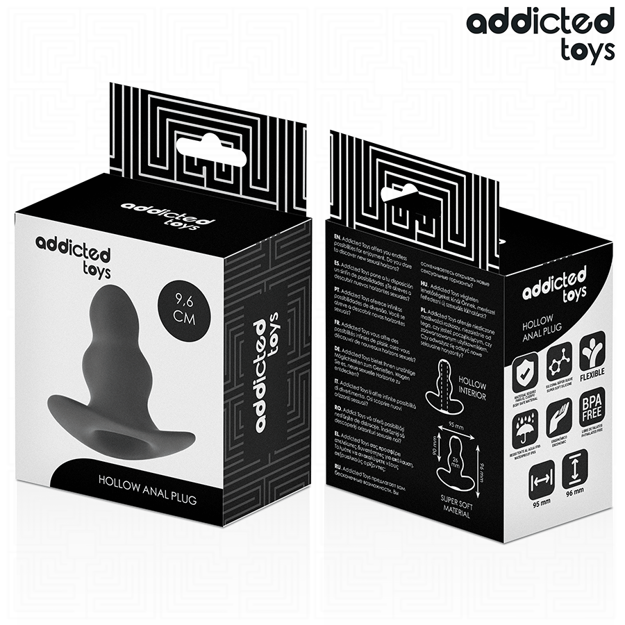 Addicted Toys - Hohl Anal Plug Grösse M 9,6 cm