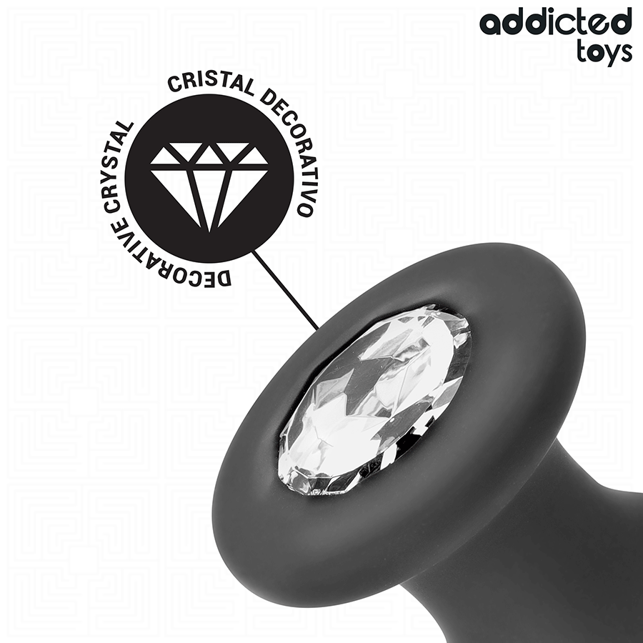 Addicted Toys - Anal Plug mit Juwel Grösse S 8,8 cm