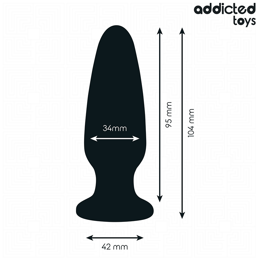 Addicted Toys - Anal Plug mit Juwel Grösse M 10,4 cm
