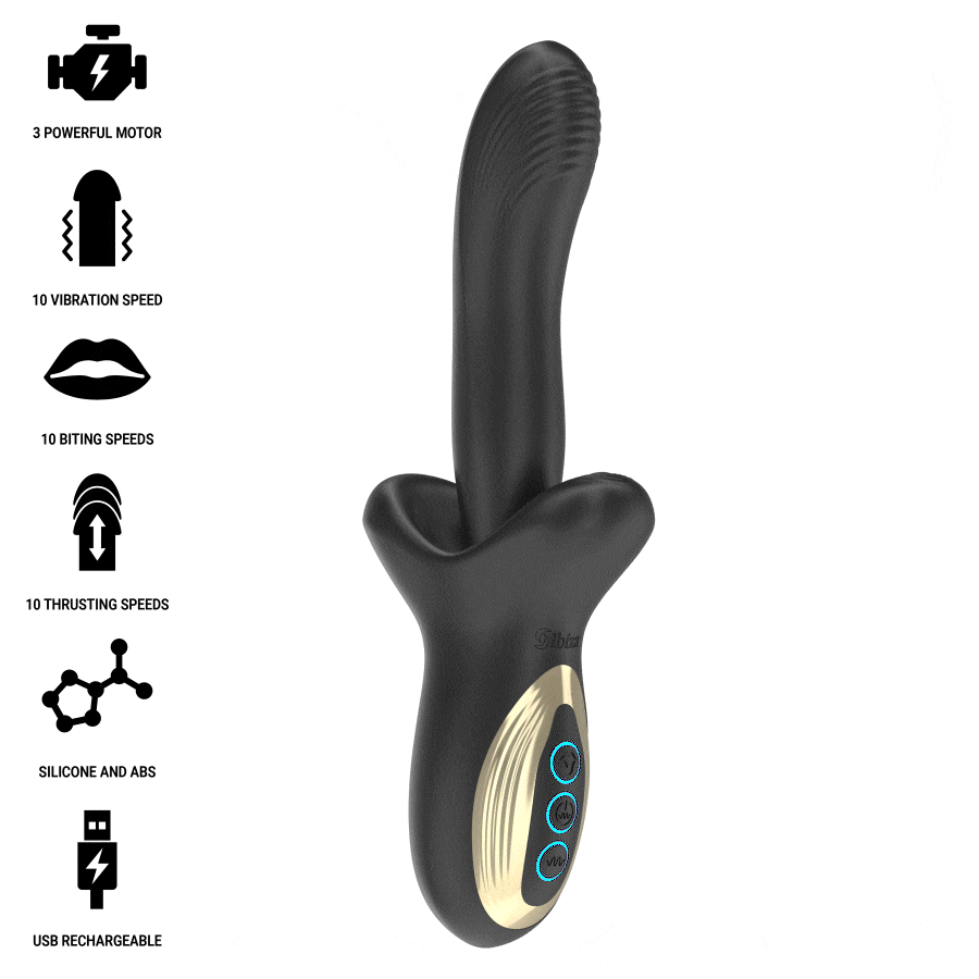 Ibiza – Kraftvoll Vibrator mit Stoss- und Beisseffekt