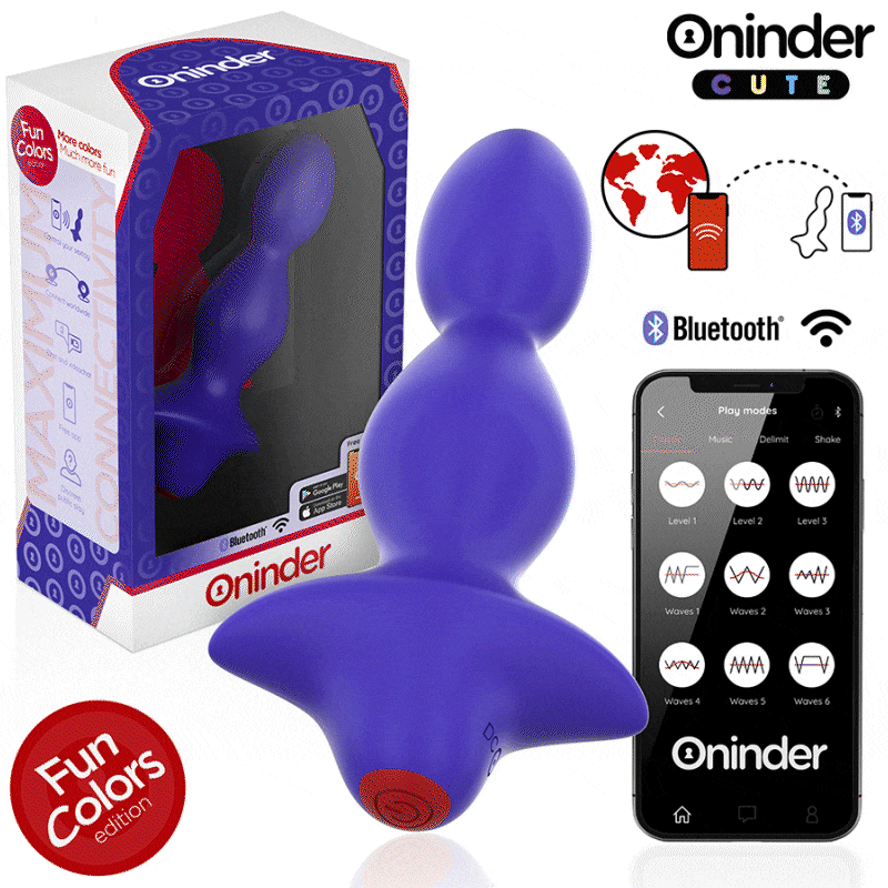 Oninder Cute - Love Butt Vibrierender Analplug-Dilatator - Kostenlose Weltweite App