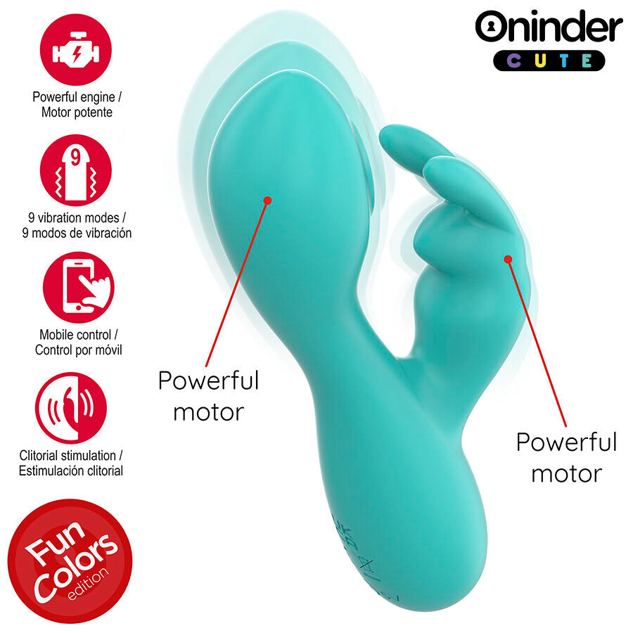 Oninder Cute - Love Bunny g-Spot Klitoralvibrator - Kostenlose Weltweite App