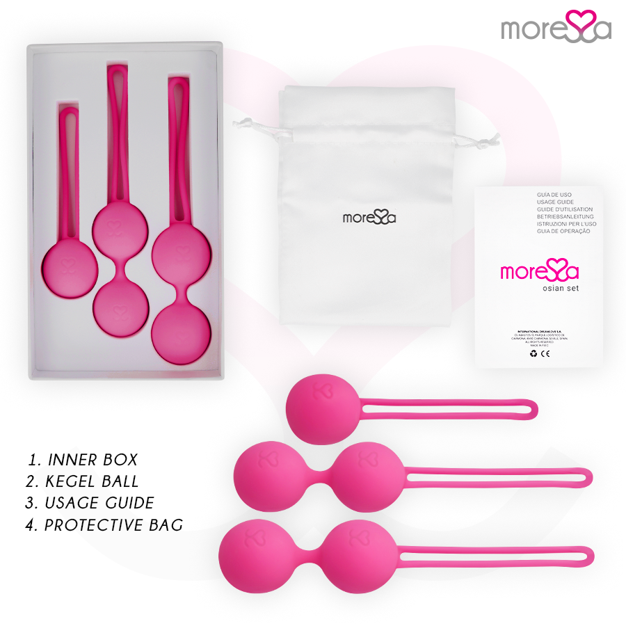 Moressa - Osian Set Premium Silikon Rosa (Osian One - 51 g | Osian Two - 101 g | Osian Three 85 g)