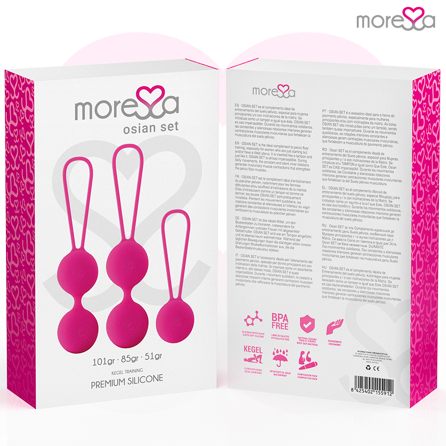Moressa - Osian Set Premium Silikon Rosa (Osian One - 51 g | Osian Two - 101 g | Osian Three 85 g)