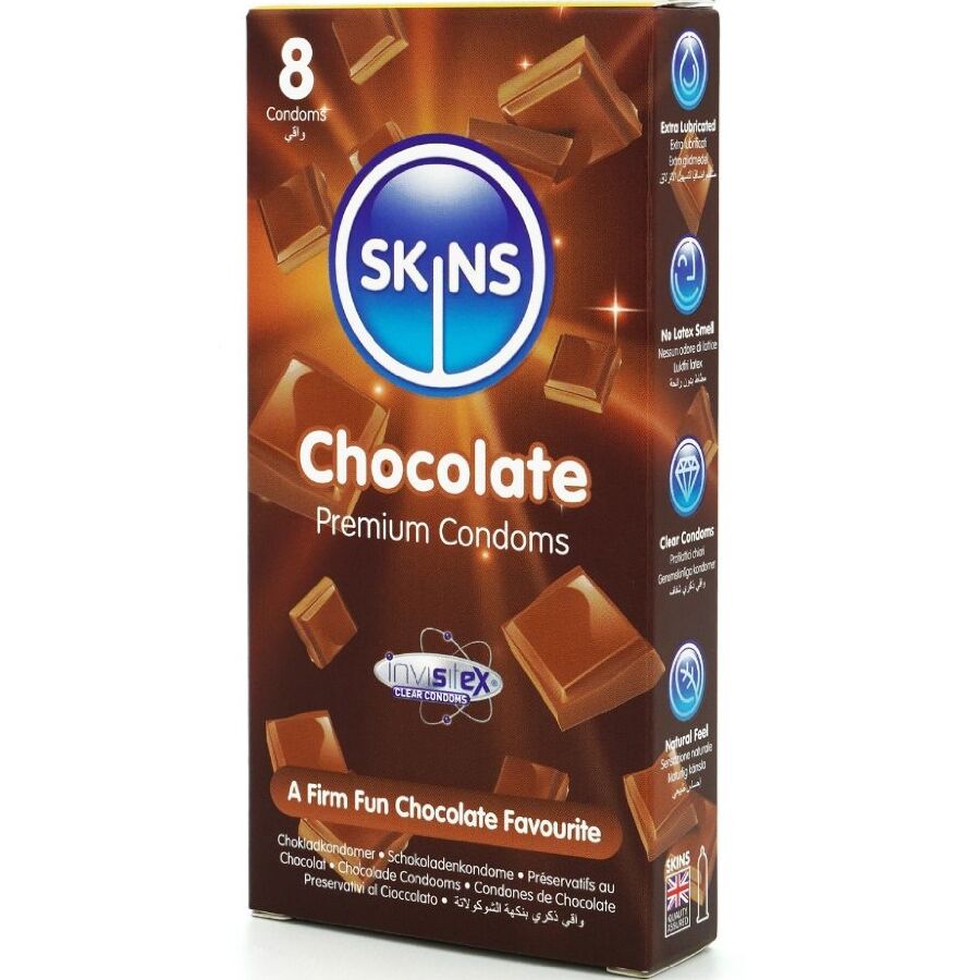 Skins - Schokolade Premium-Kondome Packung 8