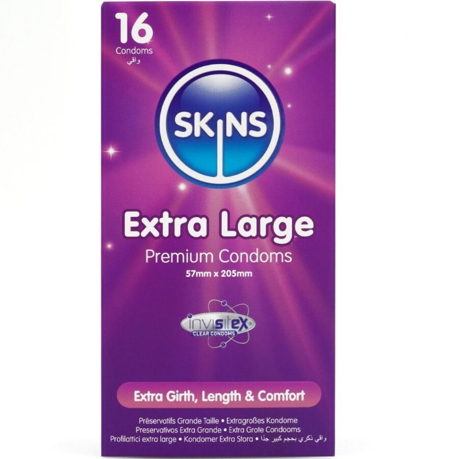 Skins - Extra Grosse Premium-Kondome Packung 16