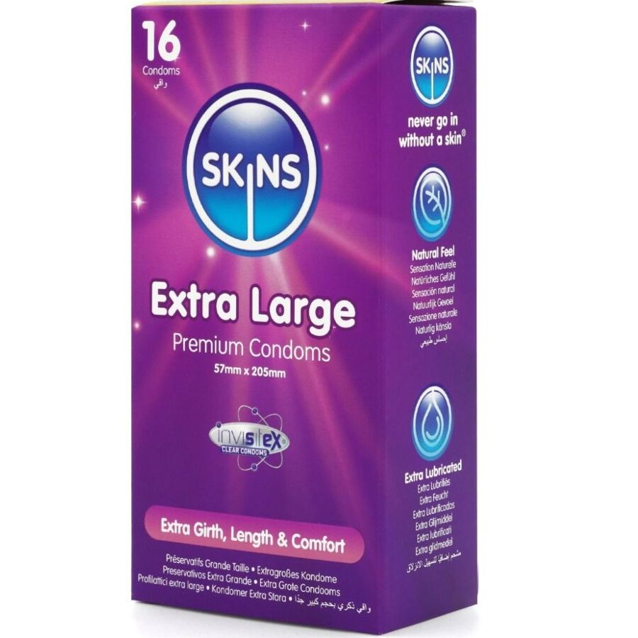 Skins - Extra Grosse Premium-Kondome Packung 16