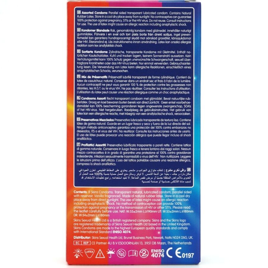 Skins - Sortierte Premium-Kondome Packung 8