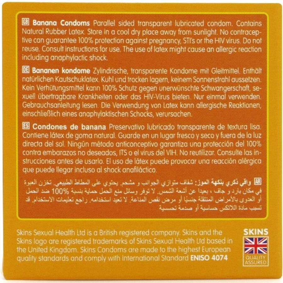 Skins - Banana Premium Kondome Packung 4